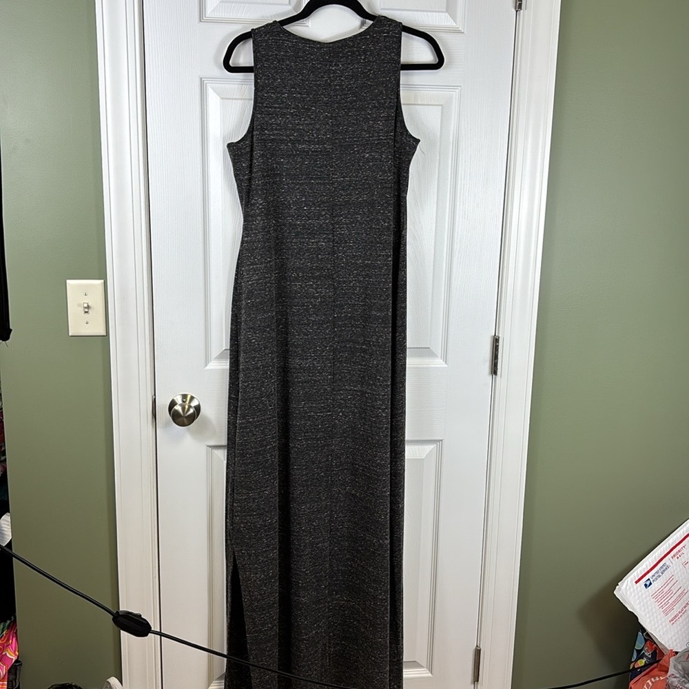 NWT Seraphine marled gray nursing and maternity maxi dress sz 10 - Picture 6 of 8